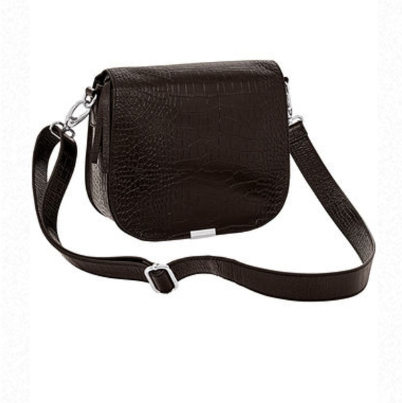 Time for Me Handbags - Awesome crock embossed genuine leather crossbody NWT 😍